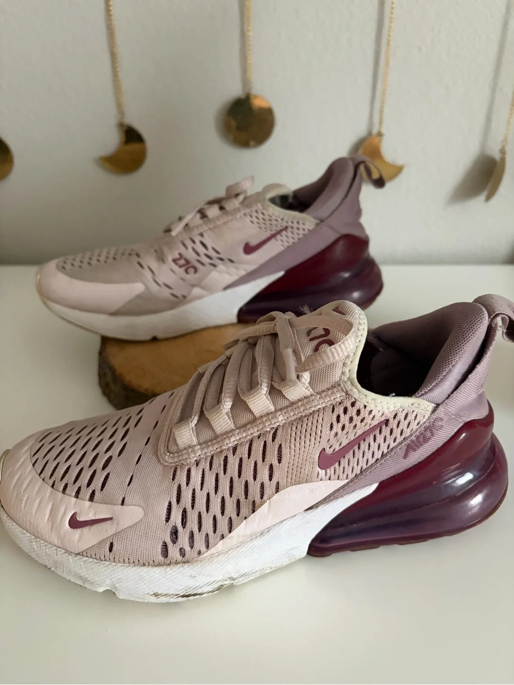 Nike Women’s Air Max 270 Pink with Burgundy Accents